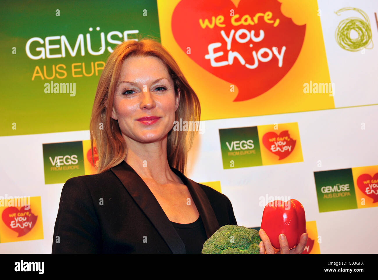 German actress Esther Schweins for healthy food Stock Photo