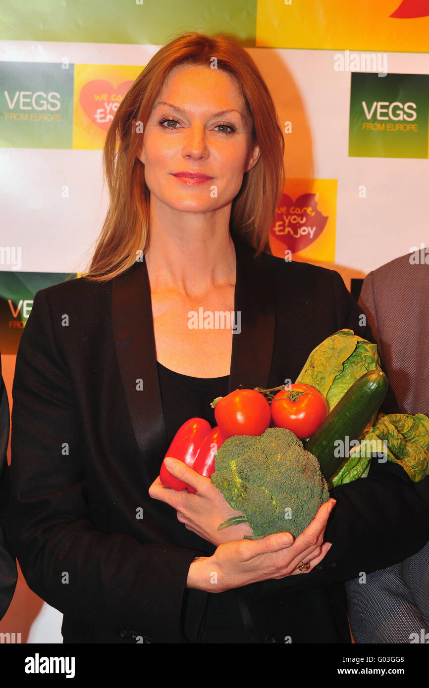 German actress Esther Schweins fot healthy food Stock Photo