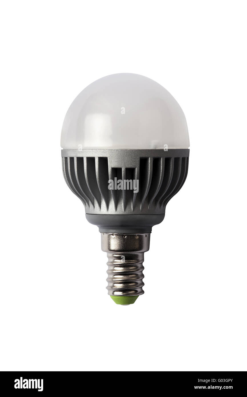 LED energy safing bulb. G45 E14. Isolated object Stock Photo