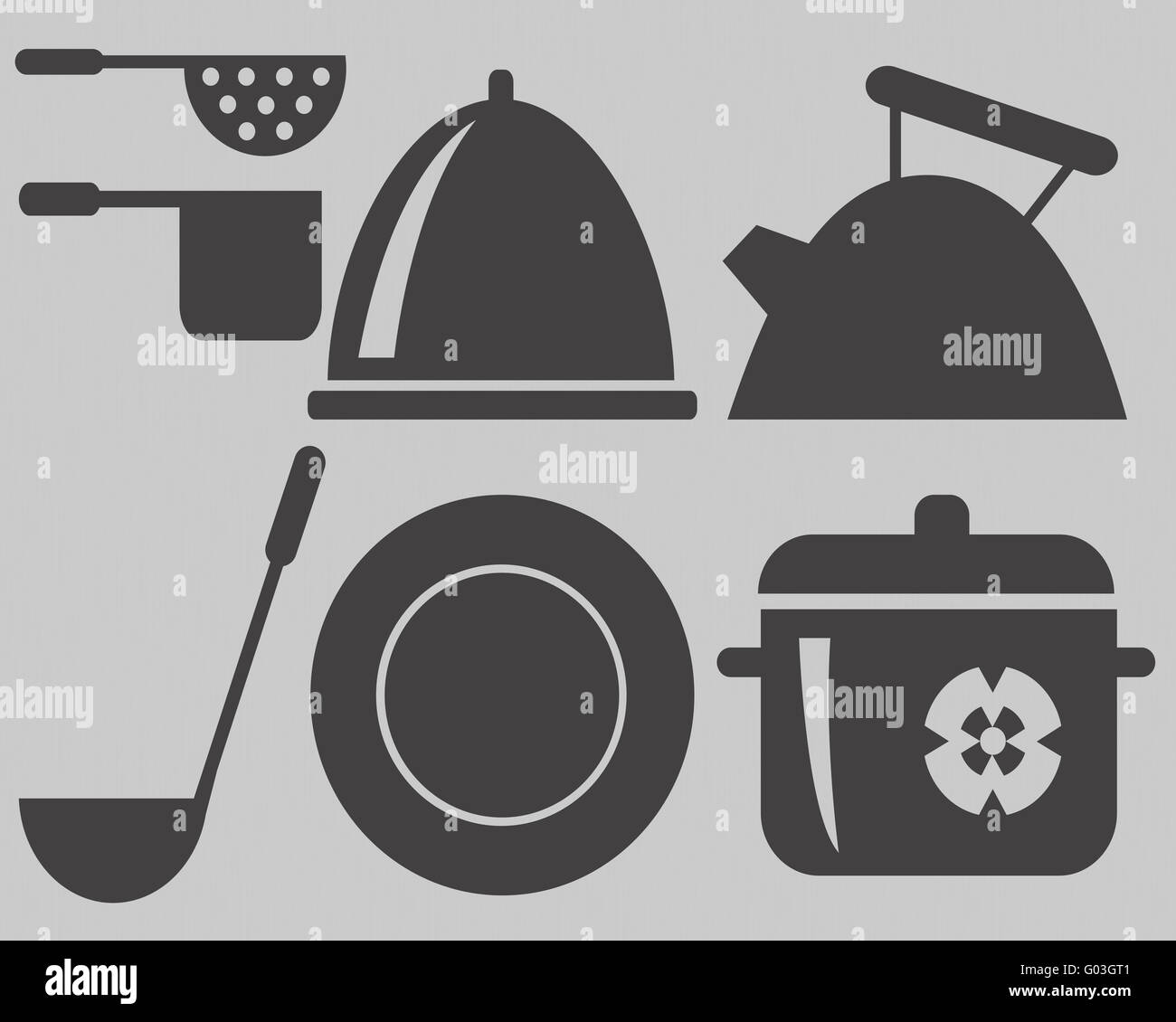 cooking utensils Shapes Stock Photo Alamy