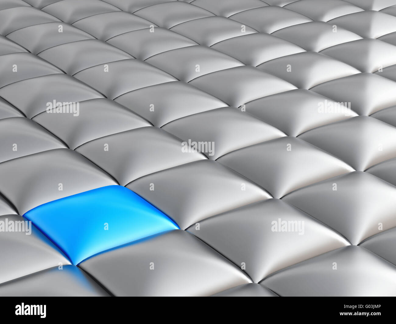 abstract smooth grey metallic cubes with a contras Stock Photo