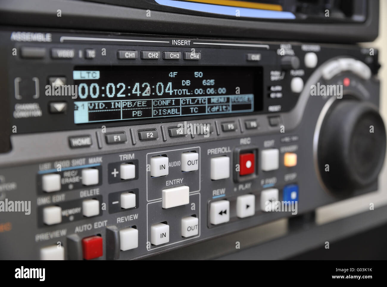 Close-up of the front panel of the digibeta recorder Stock Photo - Alamy
