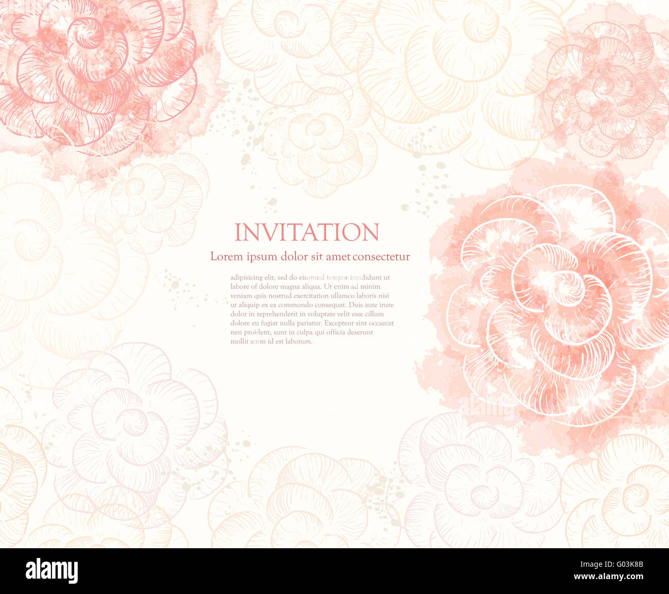 Abstract romantic vector background Stock Photo - Alamy