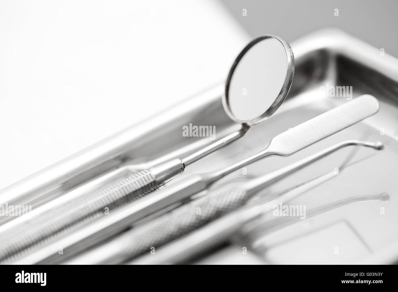 Narrow Deep Instruments Dentist's instruments with shallow depth of field Stock Photo - Alamy