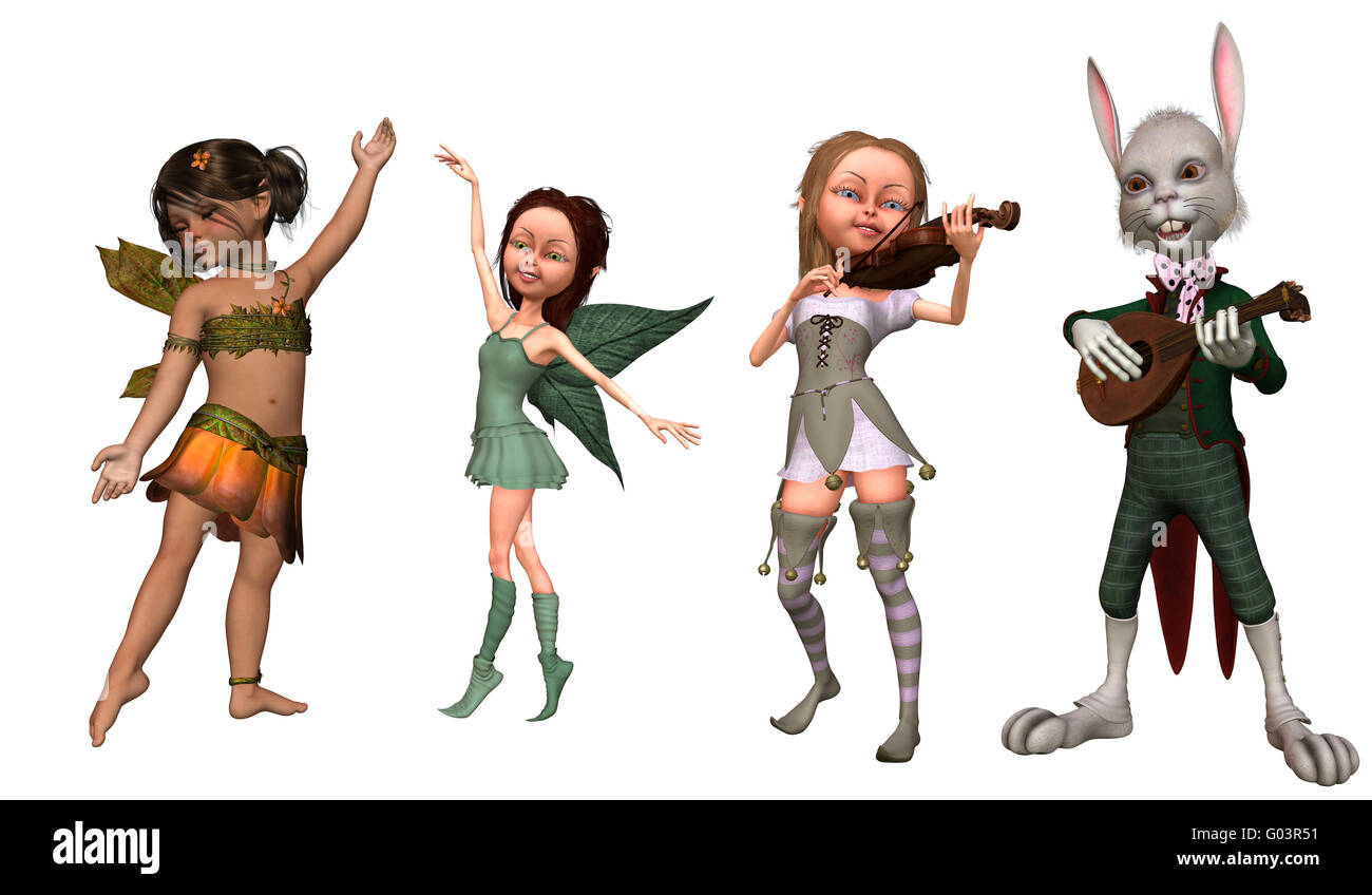 Fairy tale characters in music and dance Stock Photo Alamy