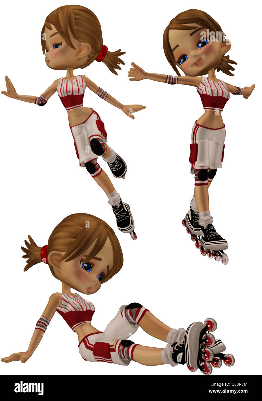 Roller Skating Girl Clipart