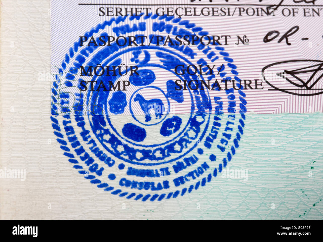 Visa passport stamp Stock Photo Alamy