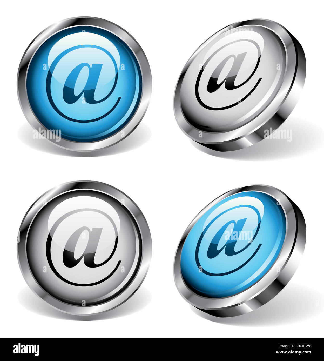 Email web buttons Stock Photo Alamy