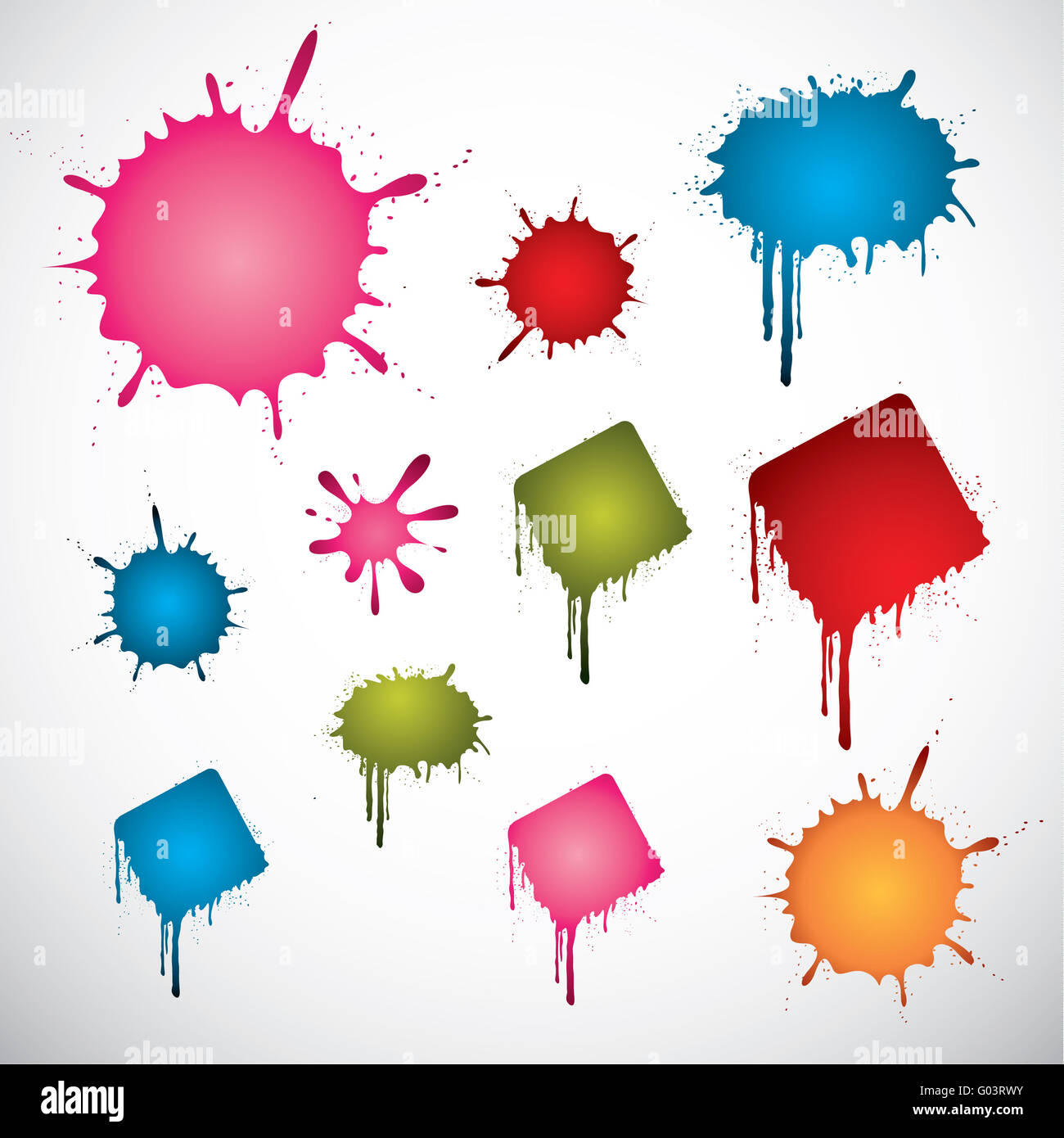 Colored ink spots Stock Photo Alamy
