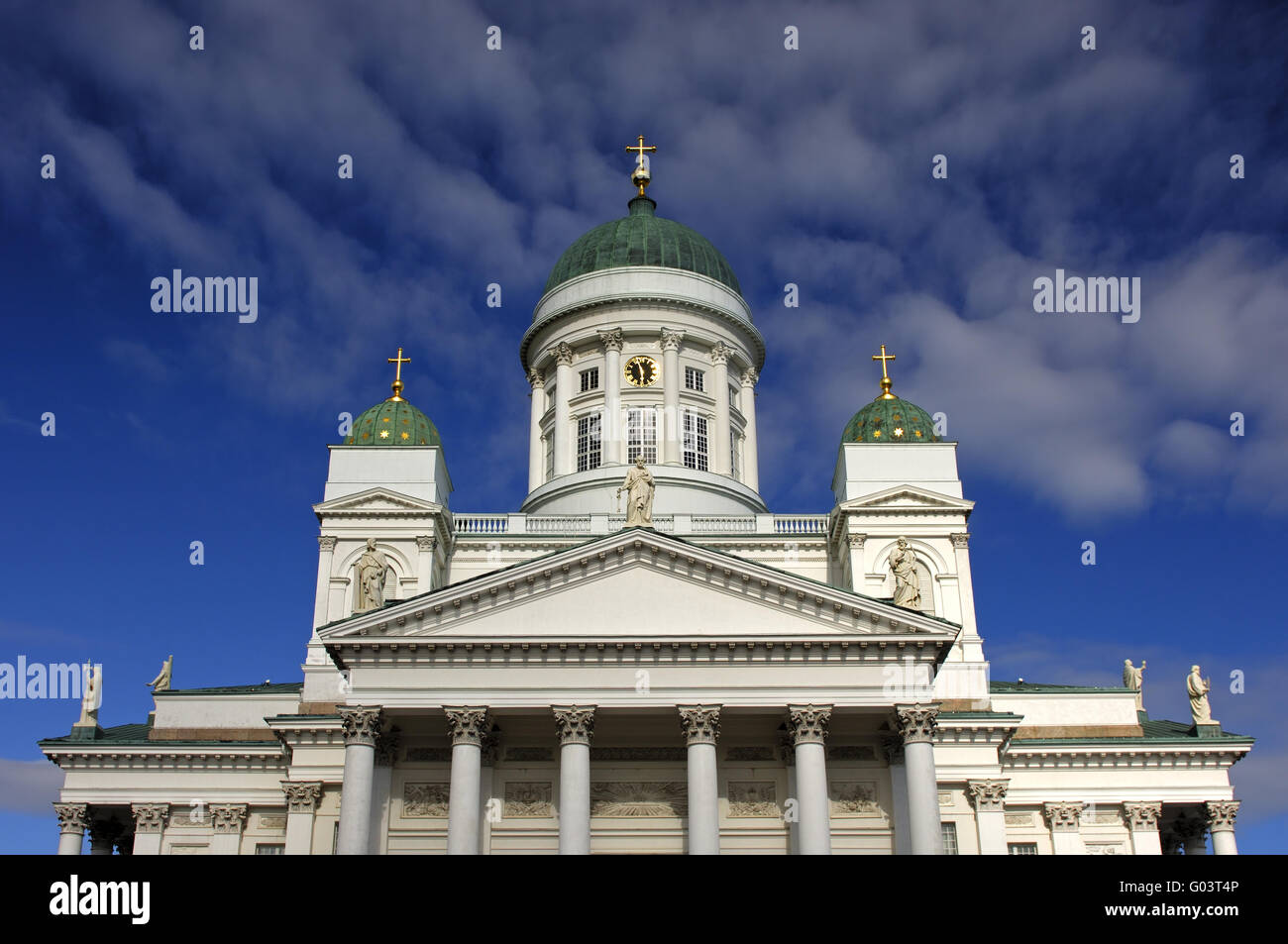 Towers of the Helsinki Lutheran Cathedral, Finland Stock Photo