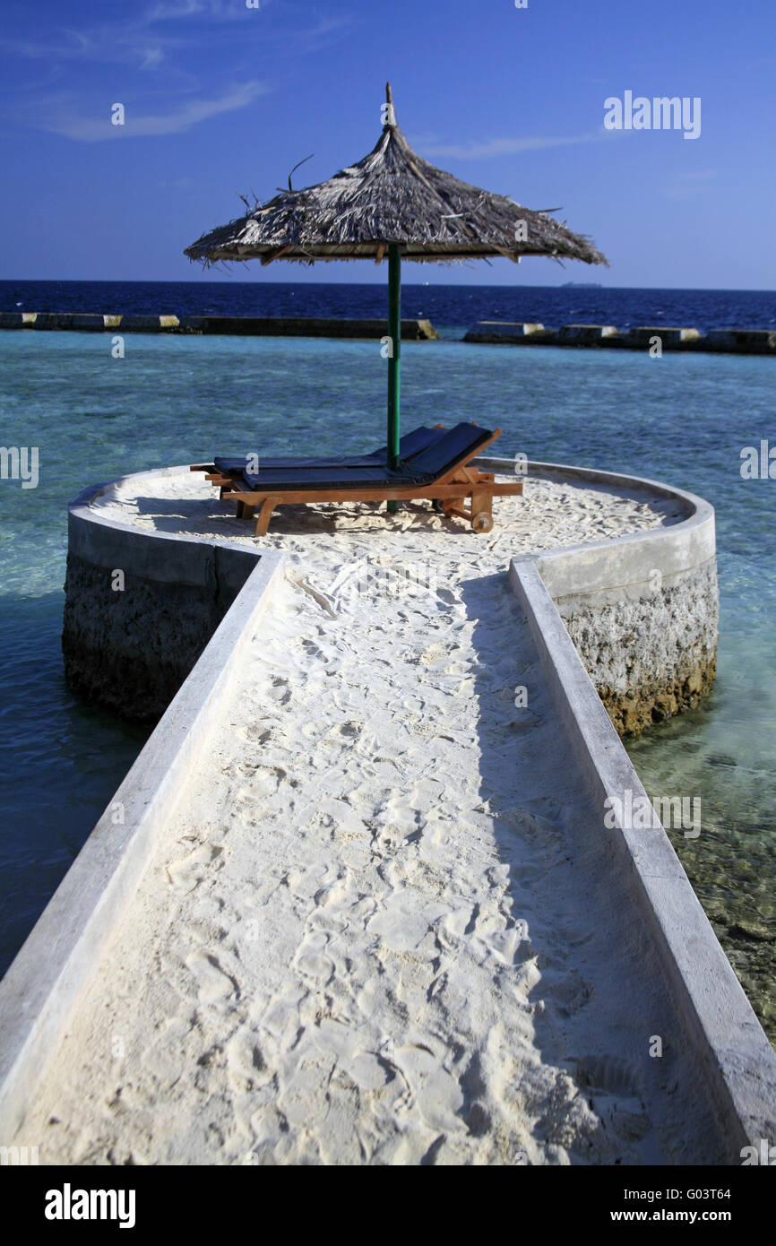 Malediveninsel Ellaidhoo, Maldivian island Stock Photo