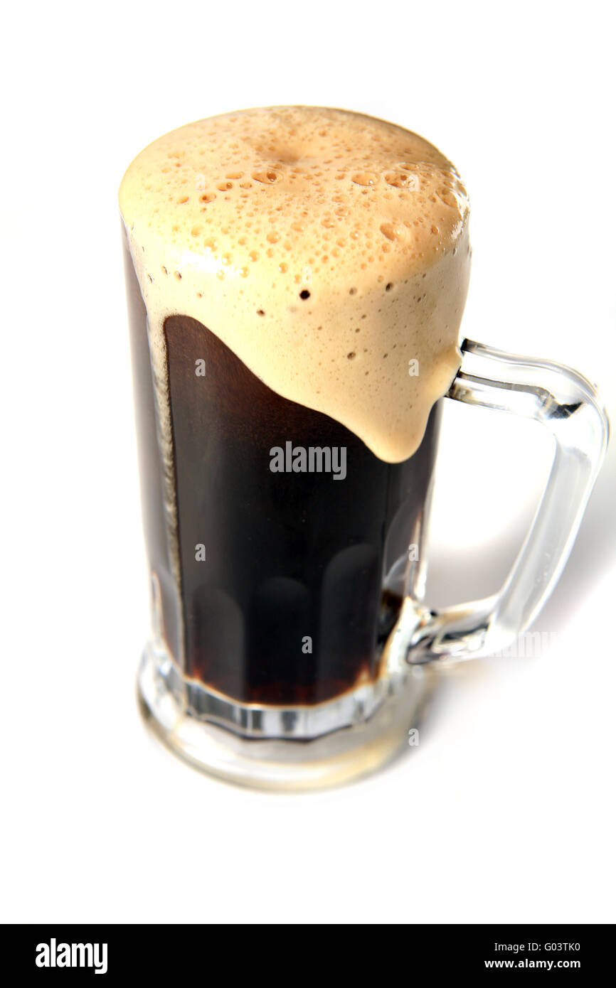 Black beer mug isolated on white Stock Photo Alamy