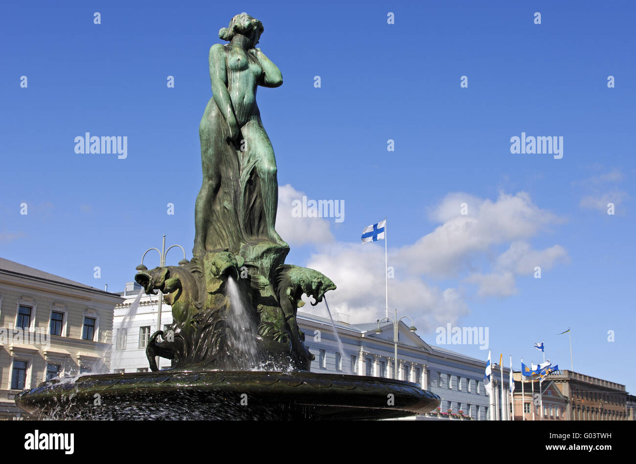 fountain Daughter of the Baltic, Helsinki, Finland Stock Photo