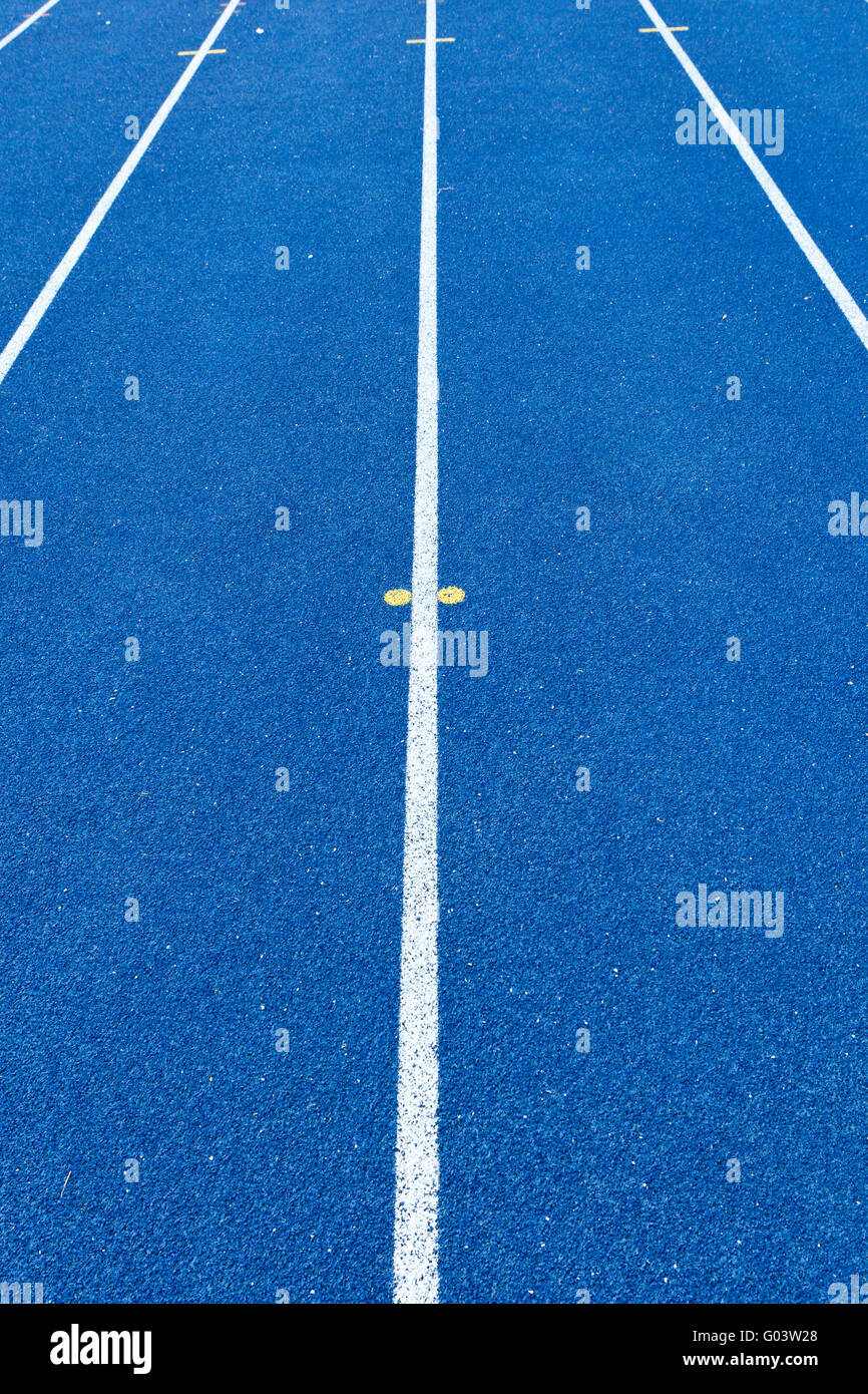 Blue tartan athletic running track texture Stock Photo - Alamy