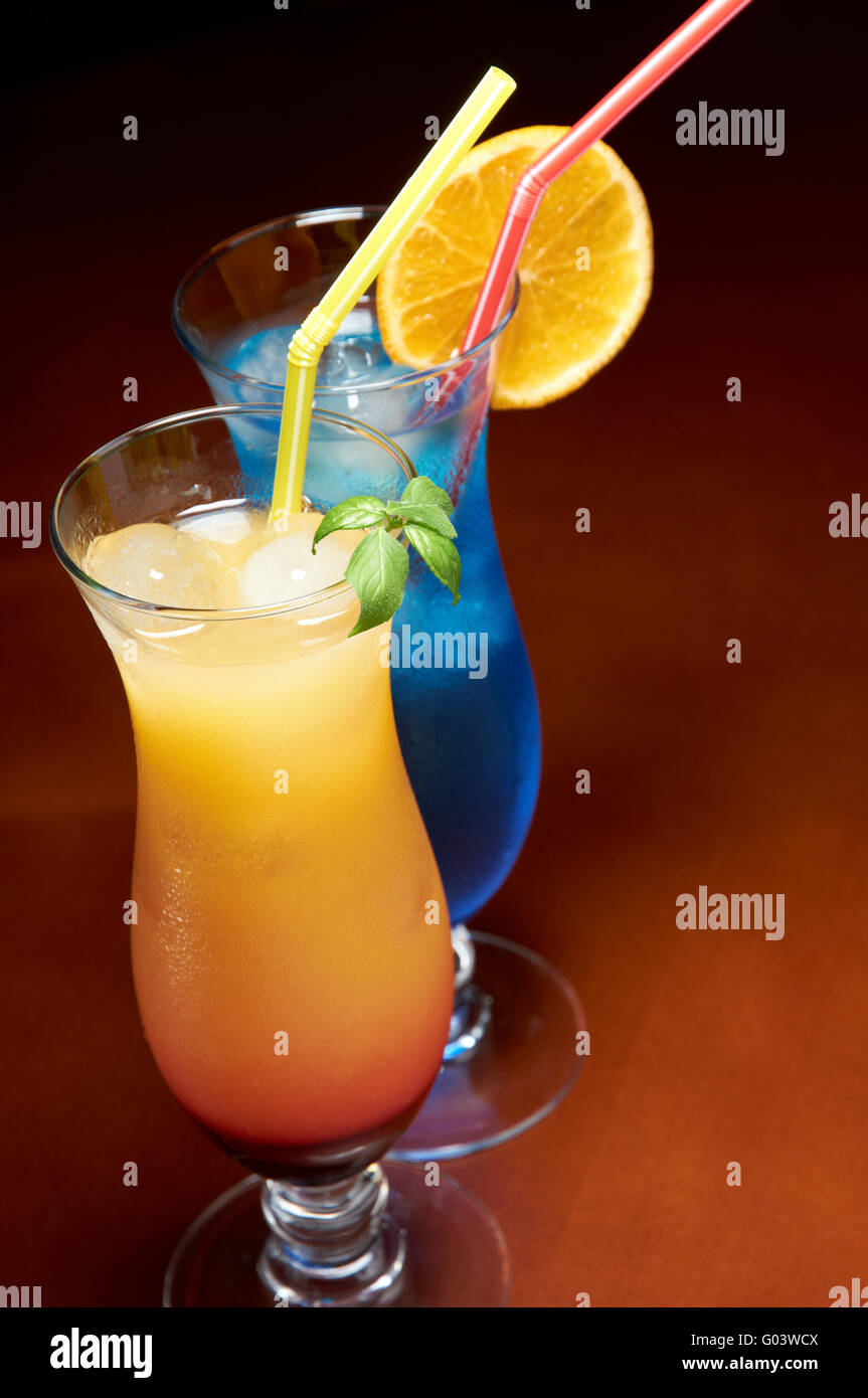 Two cocktails served Stock Photo