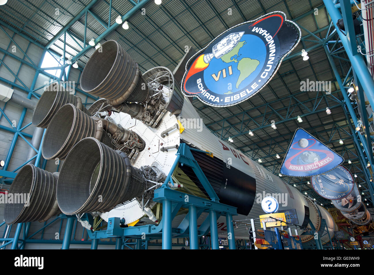 moon rocket Saturn V Stock Photo
