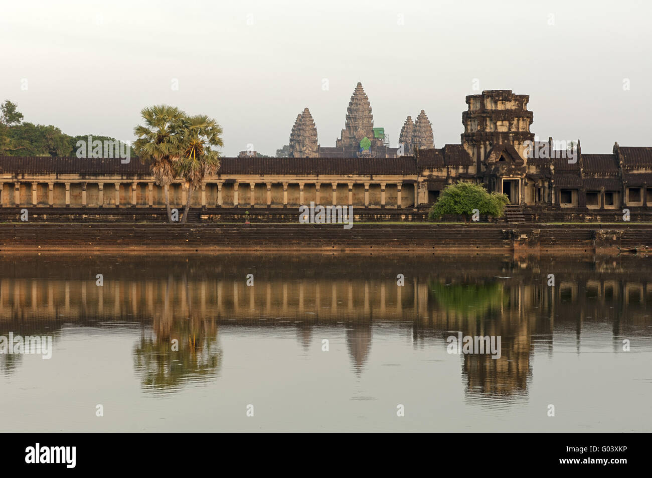 west wing of the Angkor Wat temple, Cambodia Stock Photo