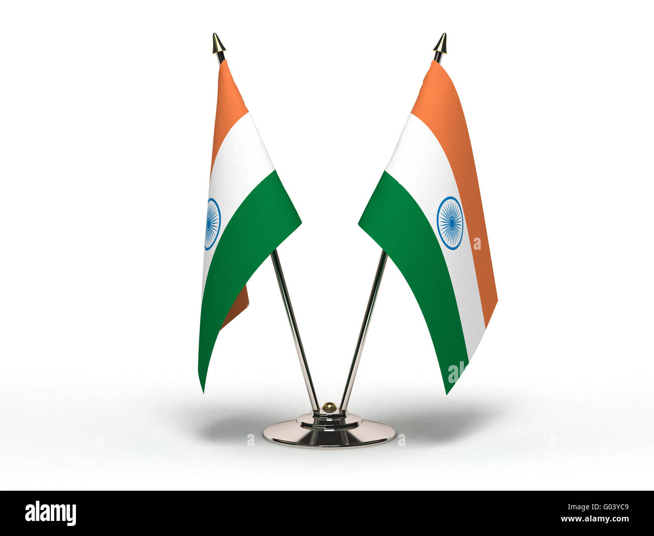 Miniature Flag of India Stock Photo