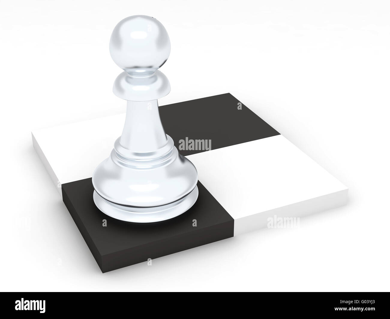 Pawn of white color on dark and light chess cells Stock Photo - Alamy
