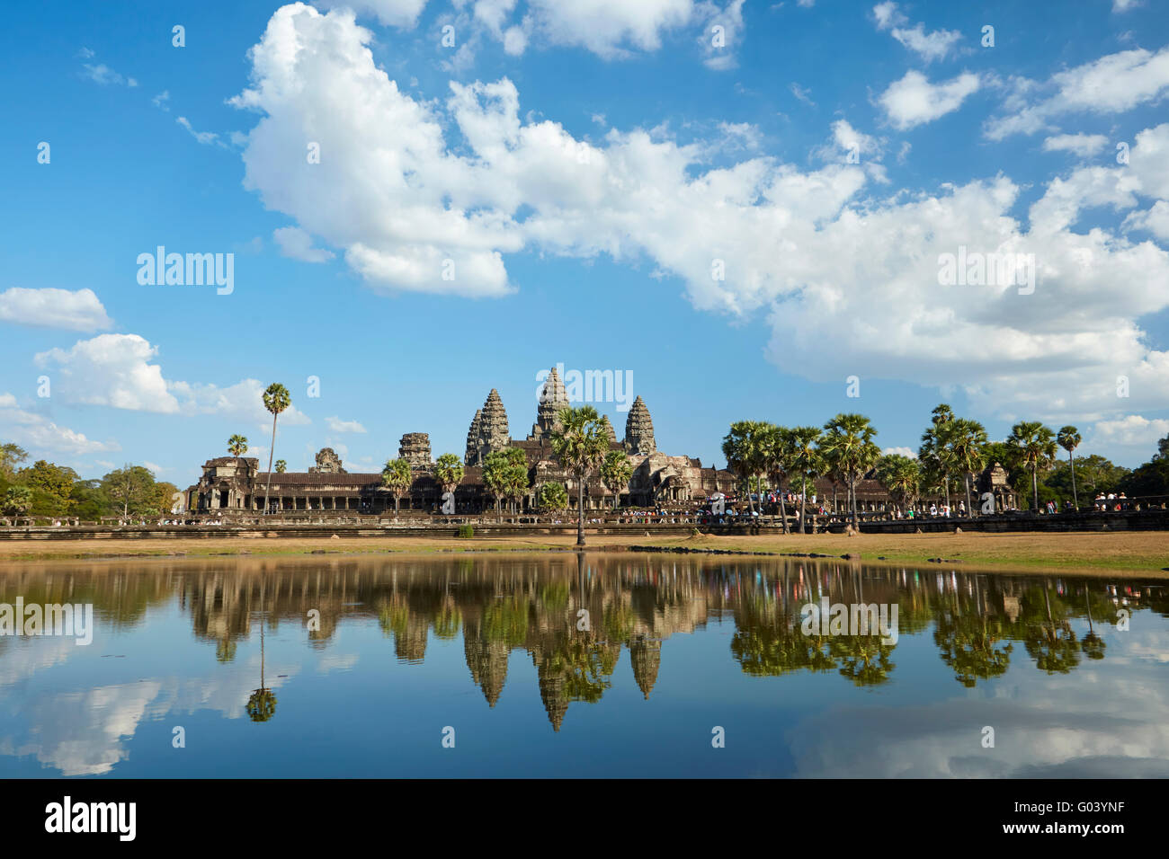 Angkor Wat temple complex (12th century), Angkor World Heritage Site, Siem Reap, Cambodia Stock Photo