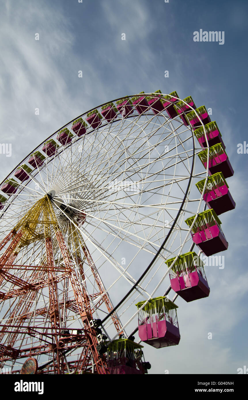 Ferris wheel of fair and amusement park Stock Photo