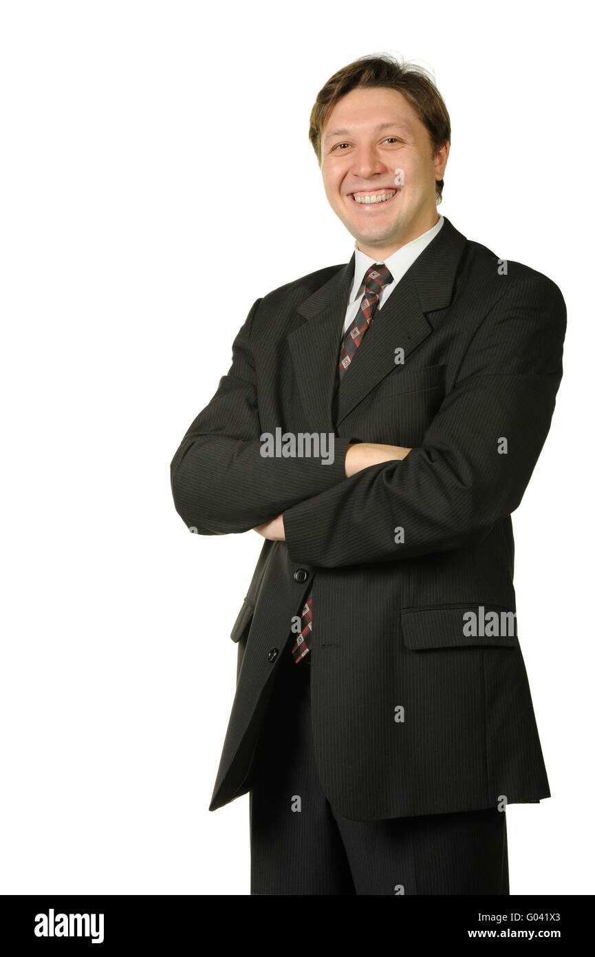 The young businessman isolated on a white background Stock Photo - Alamy