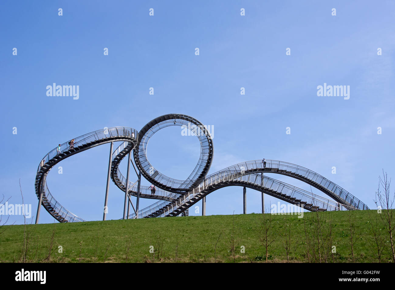 The landmark tiger and turtle in Duisburg, Germany Stock Photo