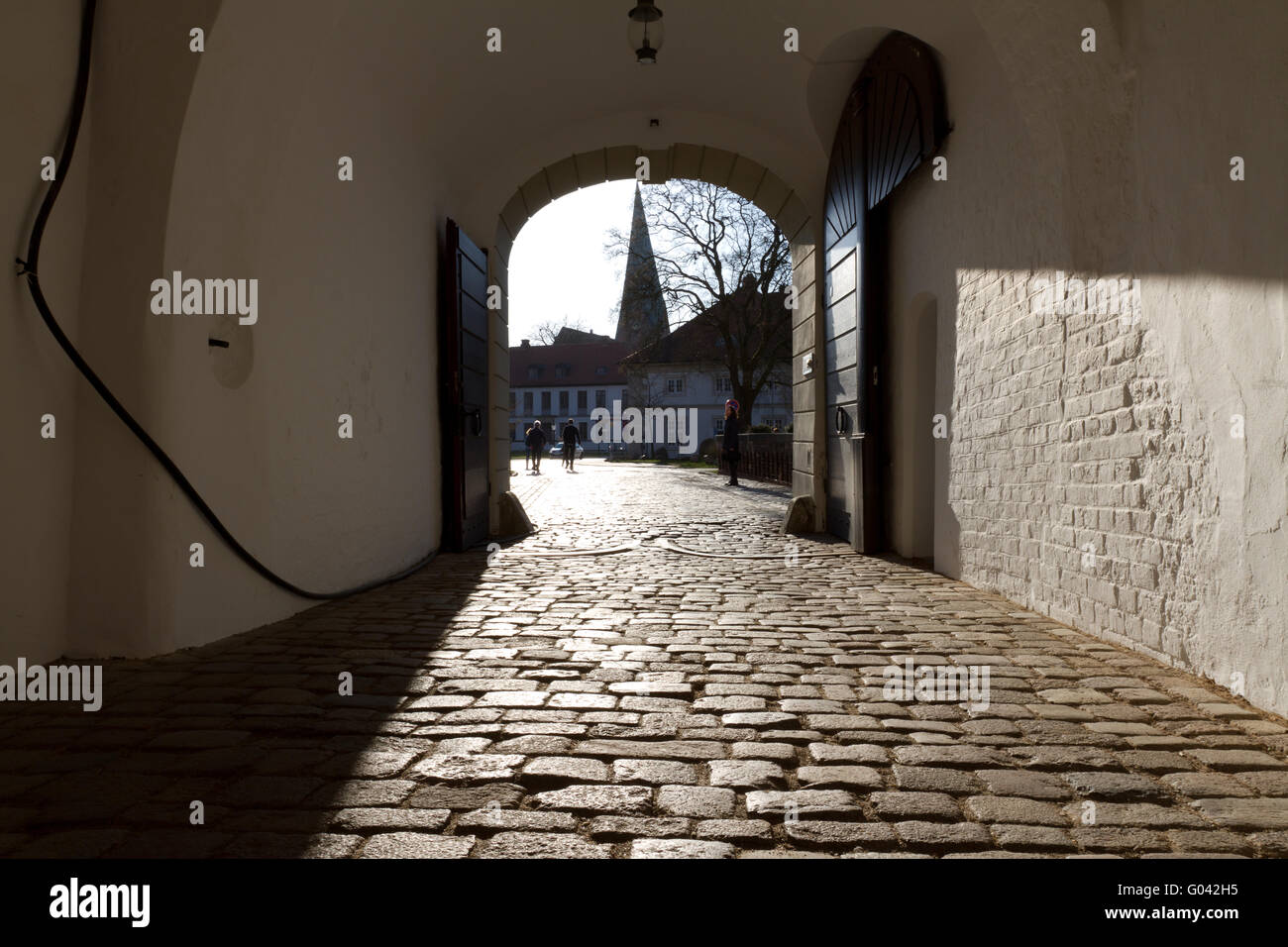 Entrance to Eutin Castle, Germany Stock Photo