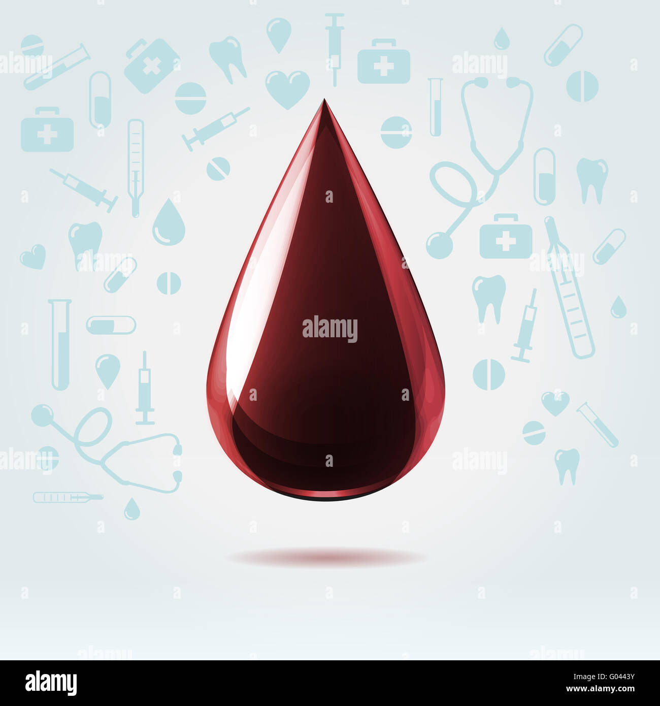 Glossy Realistic Natural Blood Drop Illustration Stock Photo Alamy