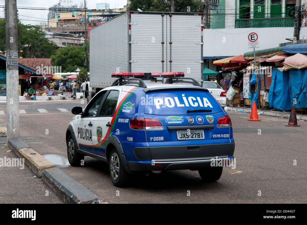 Police Car in Manaus Stock Photo