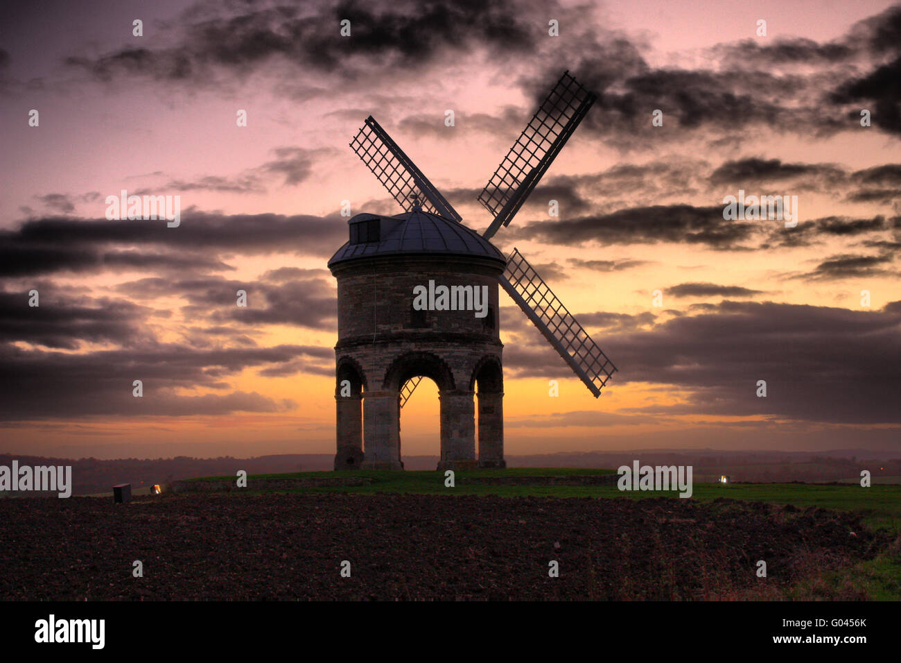Chesterton windmill under a moody sky Stock Photo Alamy