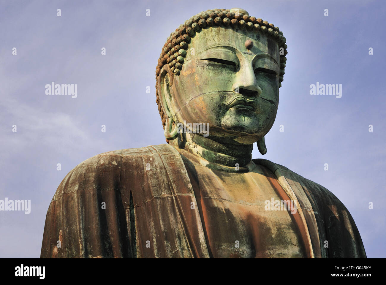 giant Buddha head from Daibutsu sculpture in Kamak Stock Photo Alamy