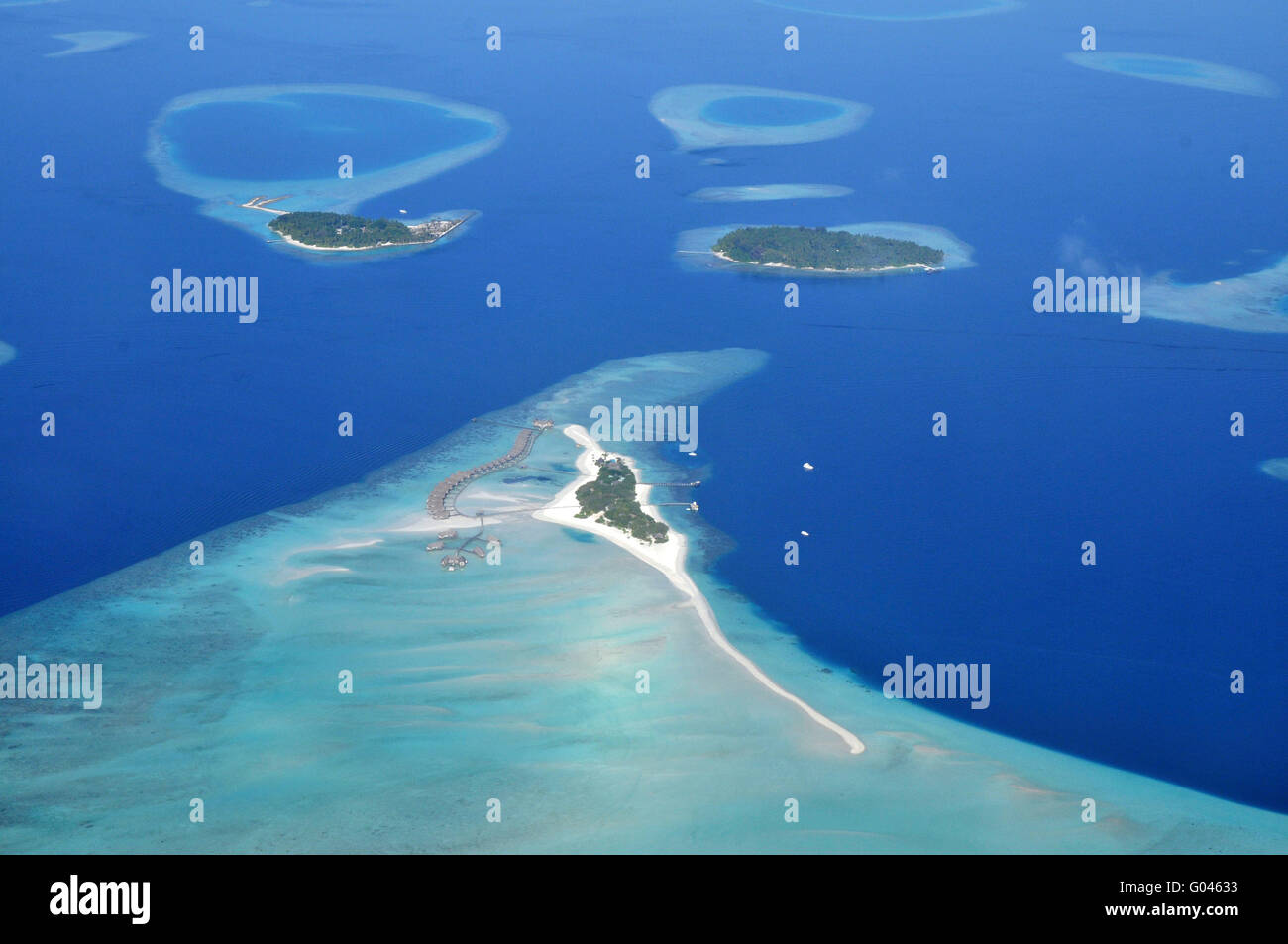 Islands, atolls, South Male Atoll, Maledives Stock Photo