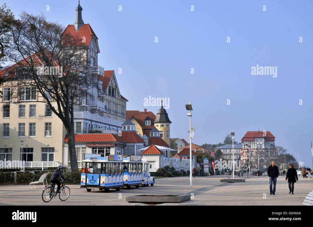 Hotel House at the Sea, promenade, Ostseeallee, Kuhlungsborn, district Rostock, Mecklenburg-Vorpommern, Germany / Kühlungsborn Stock Photo