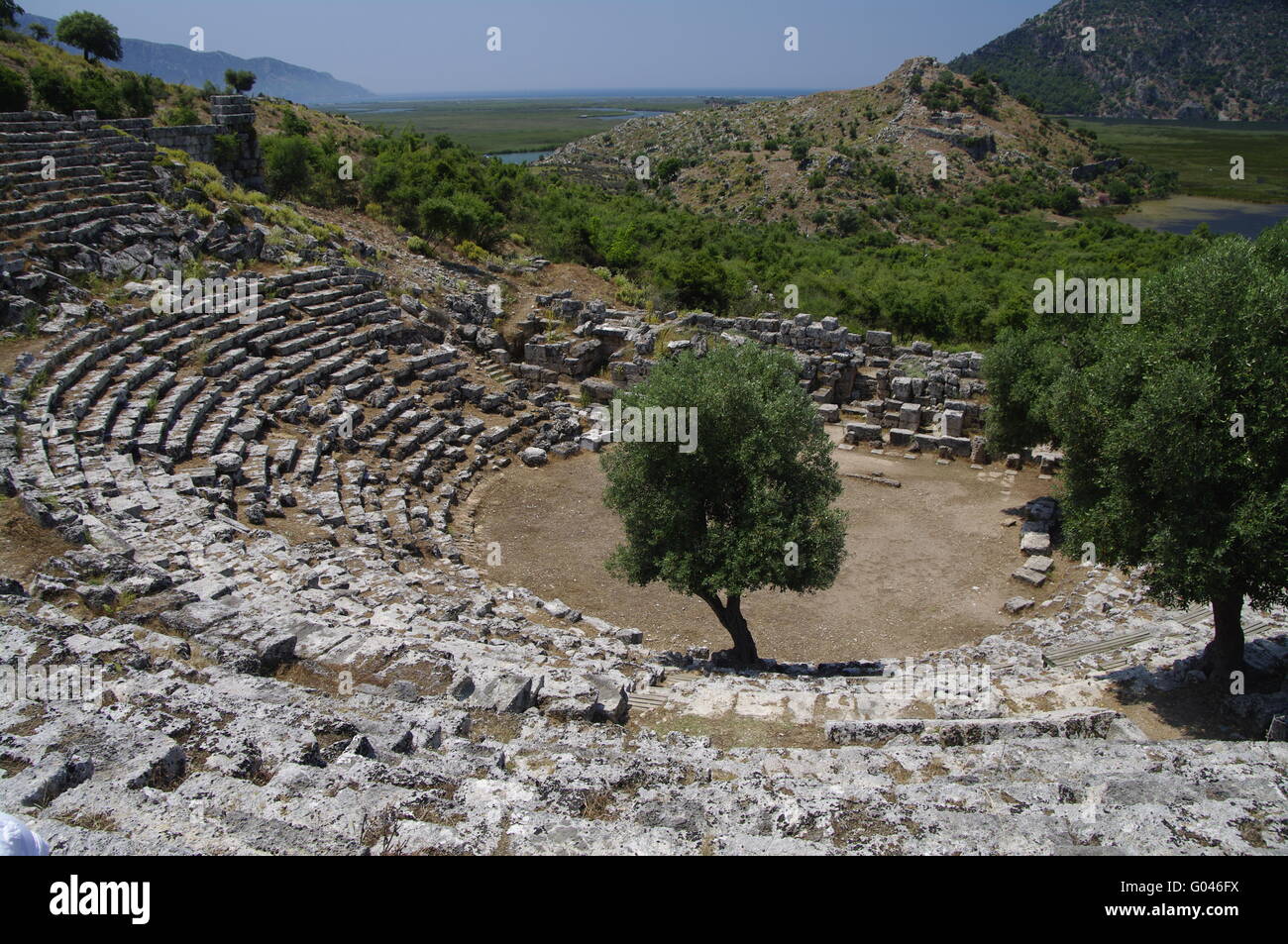 Ancient Kaunos theater, Turkey Stock Photo