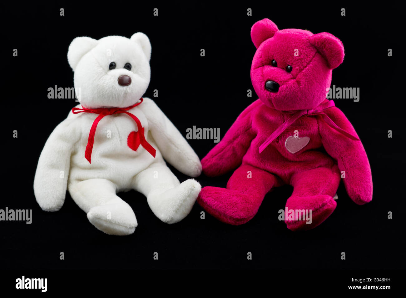 pink black teddy bear