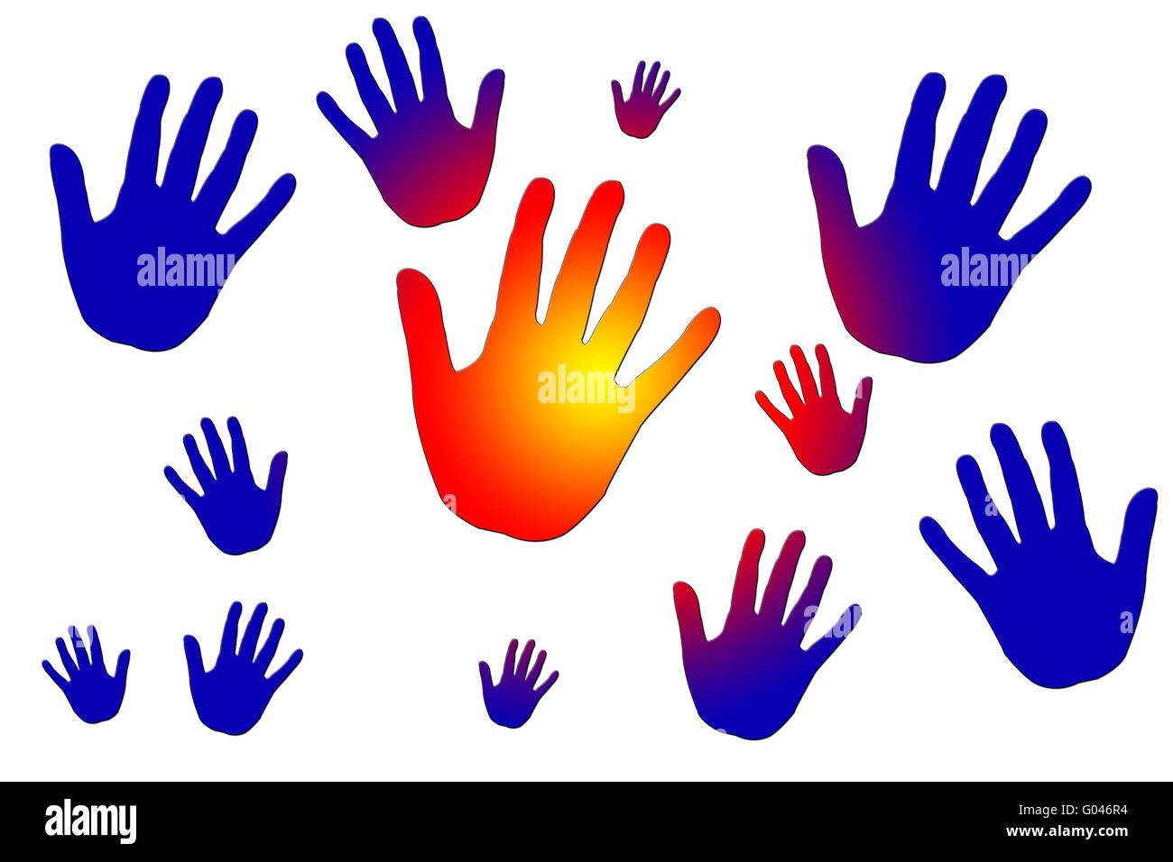vector drawing depicting hands Stock Photo