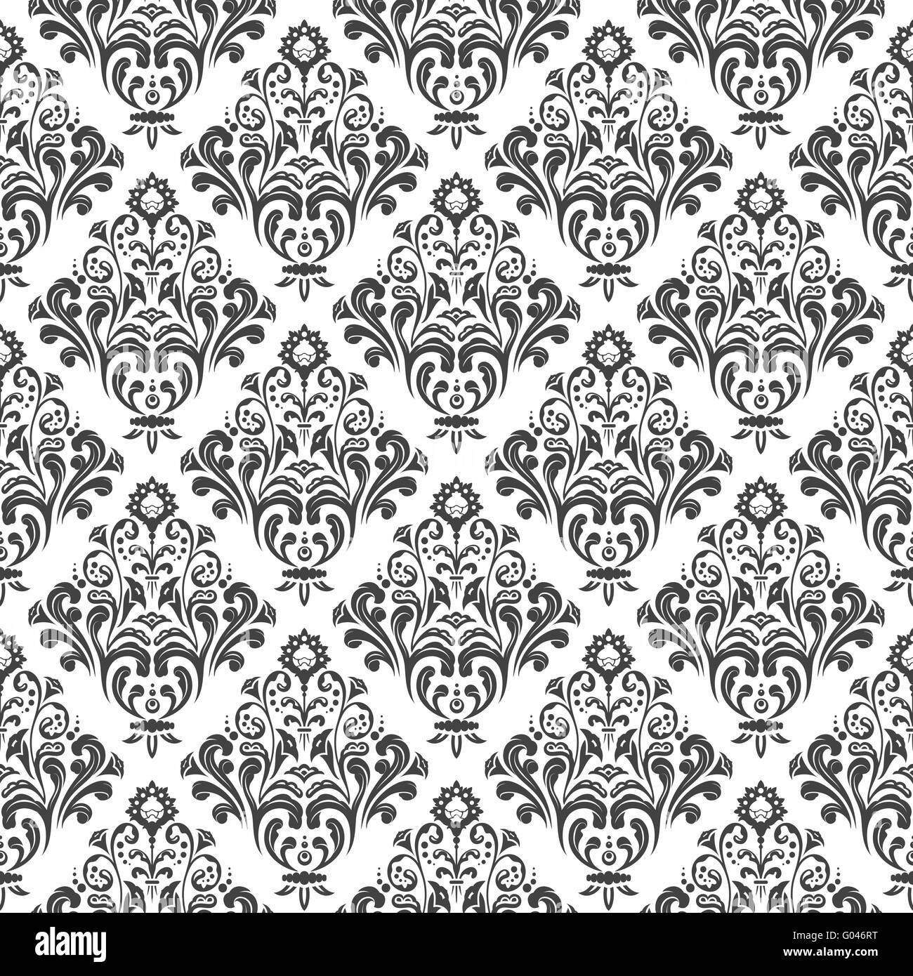 Seamless damask pattern Stock Photo Alamy