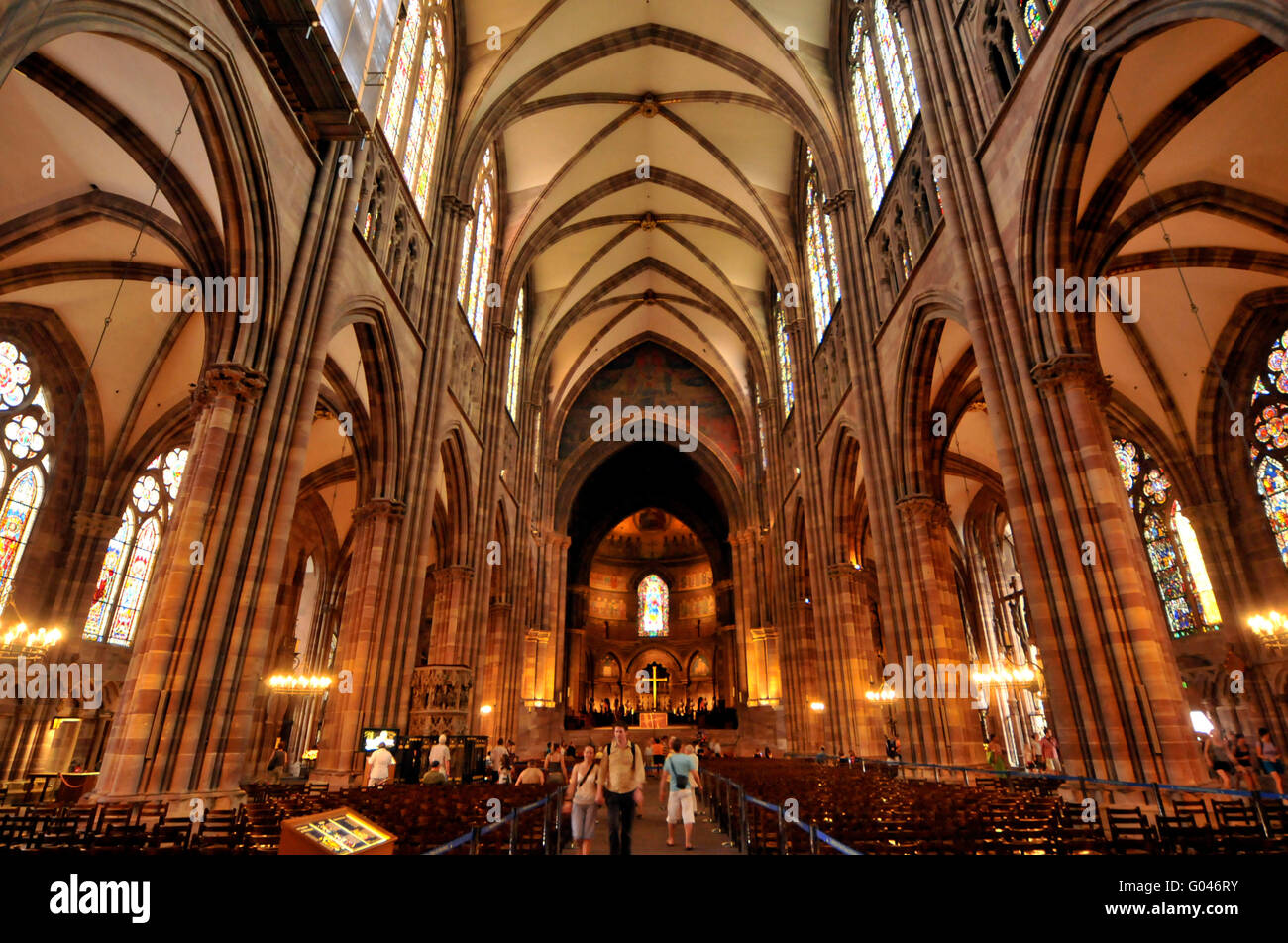 Cathedral of Our Lady of Strasbourg, Strasbourg, Alsace, France / Strasbourg Cathedral, Cathedrale Notre-Dame-de-Strasbourg, Cathedrale Notre Dame de Strasbourg Stock Photo