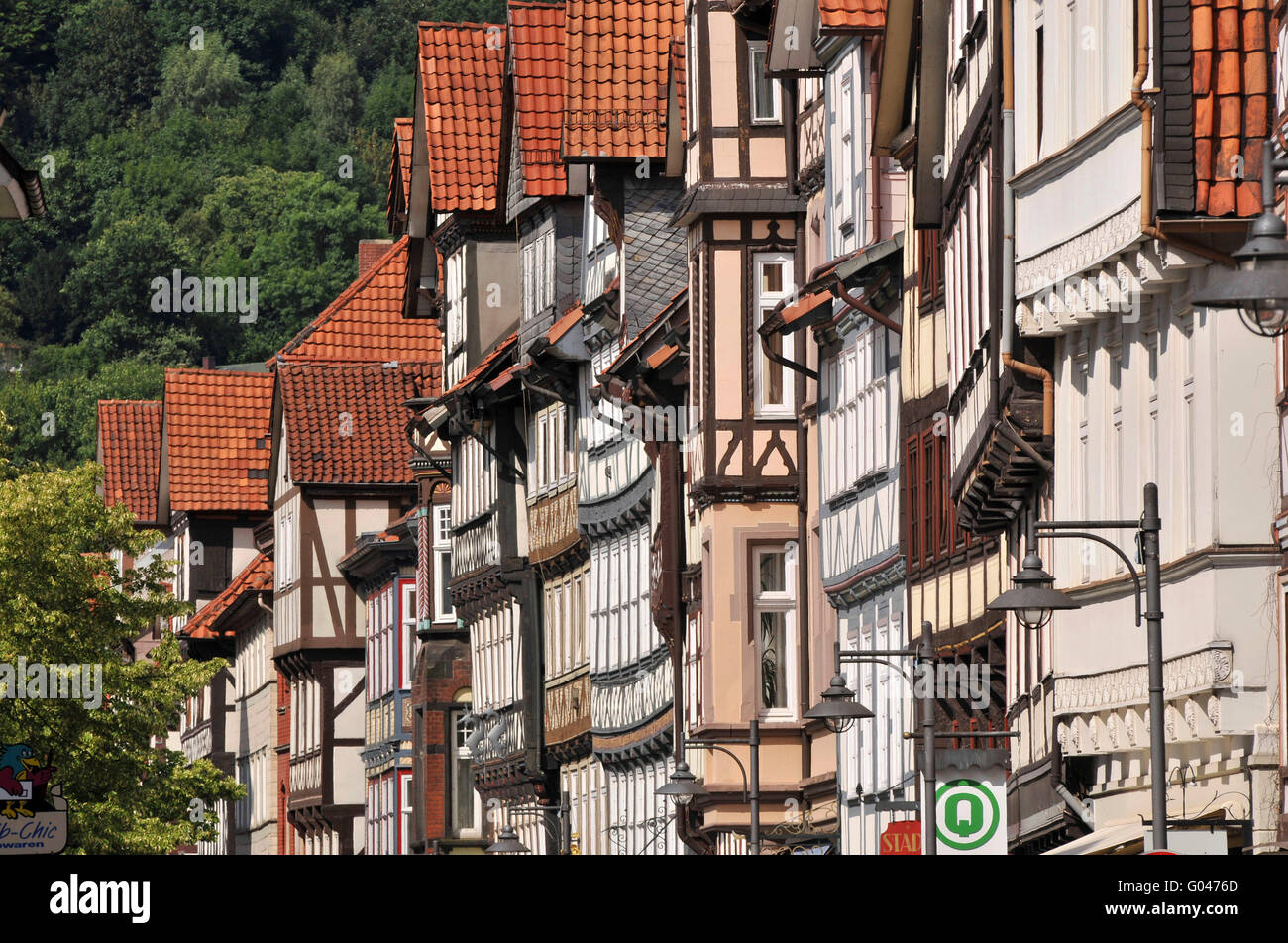 Old town, Hann. Munden, Lower Saxony, Germany / Hann. Münden, Hannoversch Munden, Hannoversch Münden Stock Photo