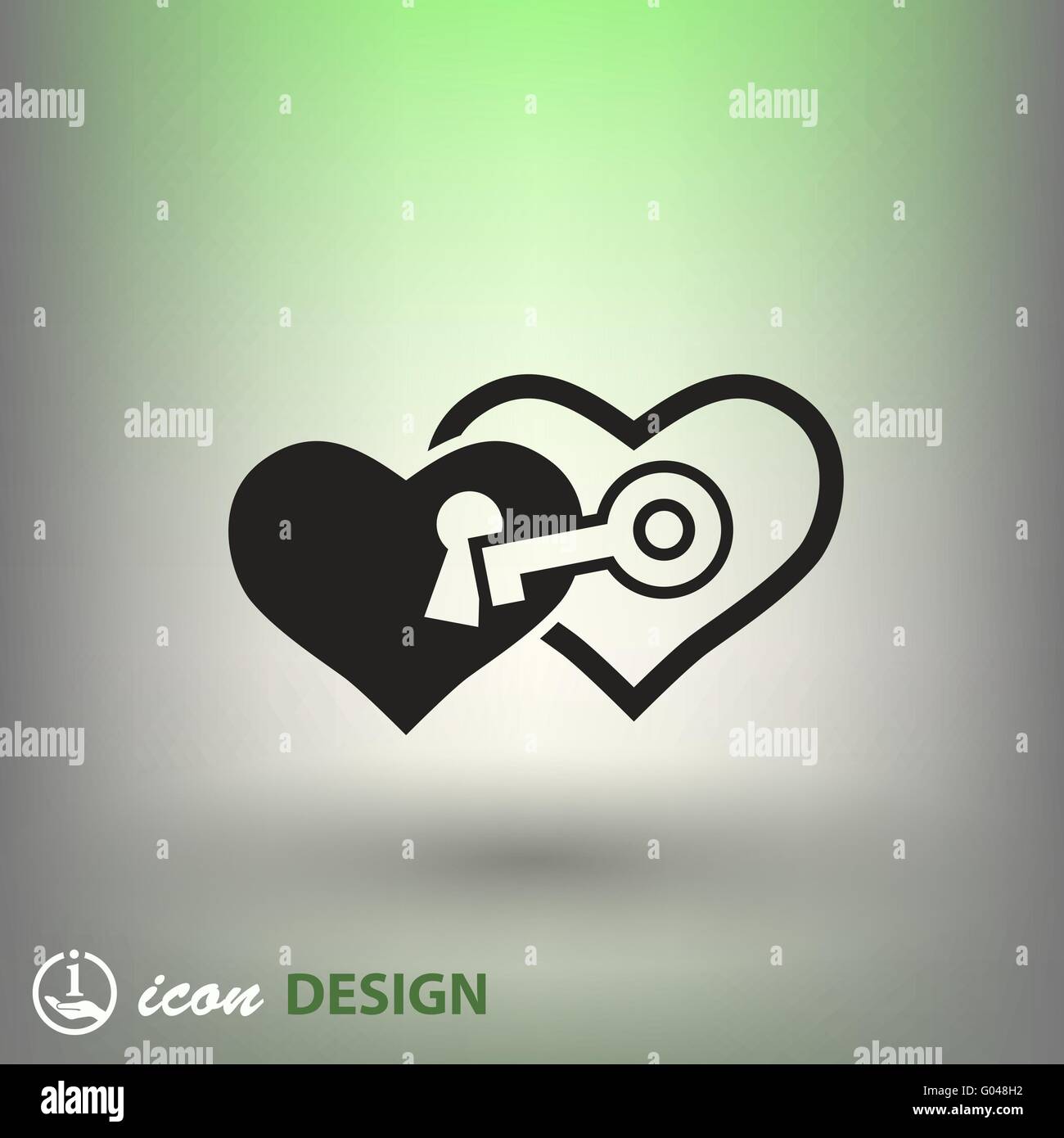 Pictograph of heart with key Stock Vector Image & Art - Alamy