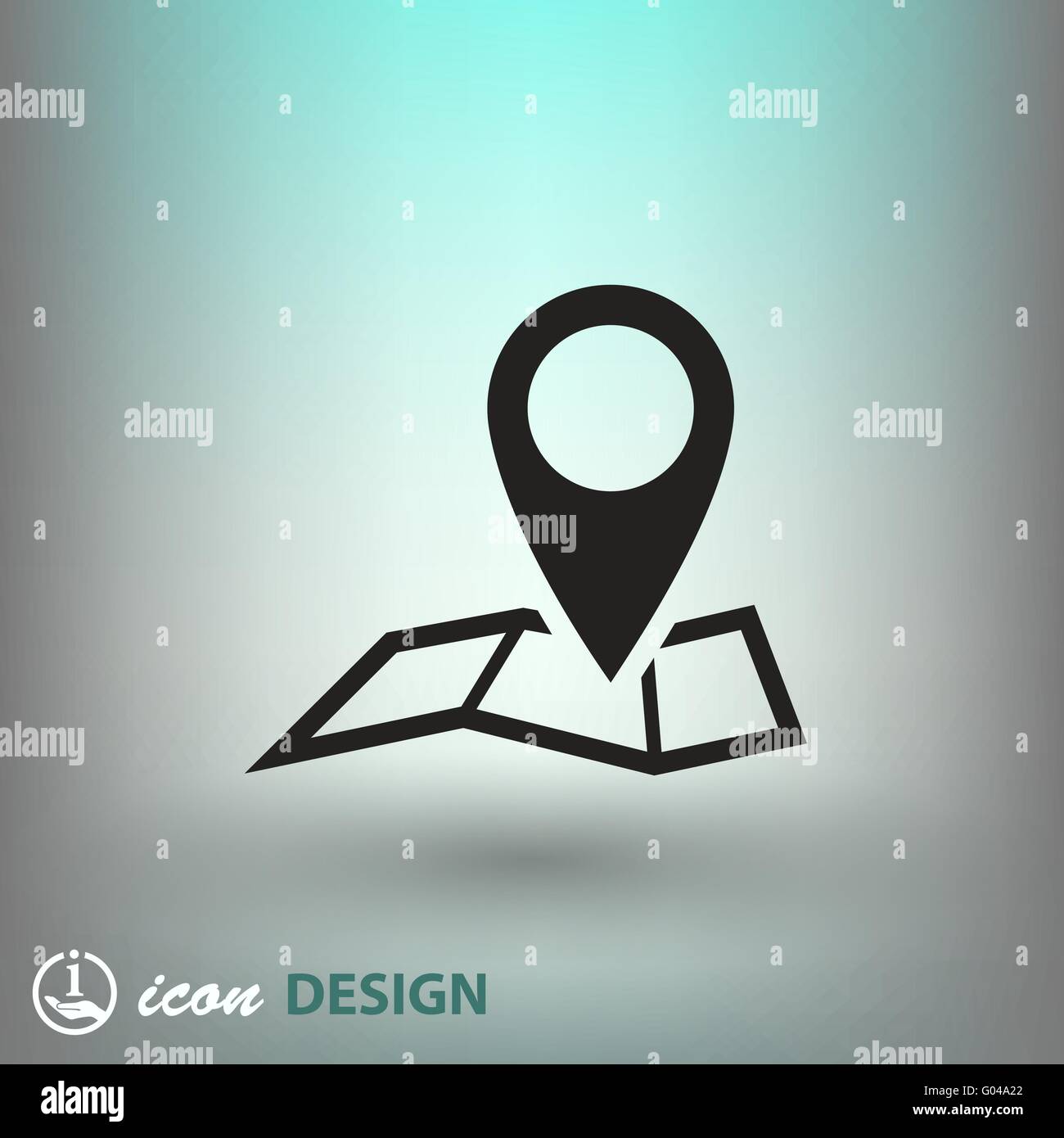 Pin on the map. Vector icon Stock Vector Image & Art - Alamy
