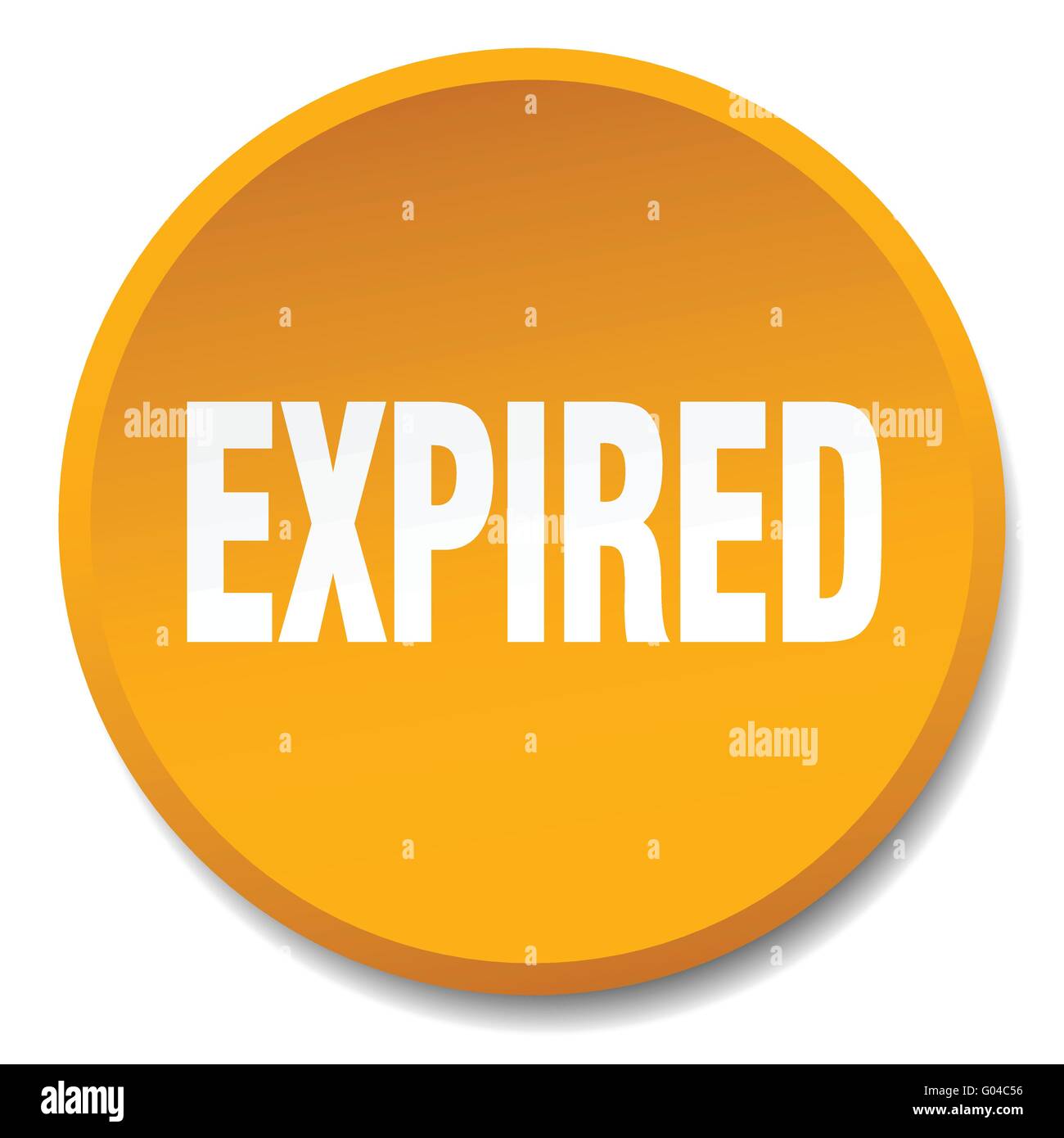 expired orange round flat isolated push button Stock Vector Image & Art ...