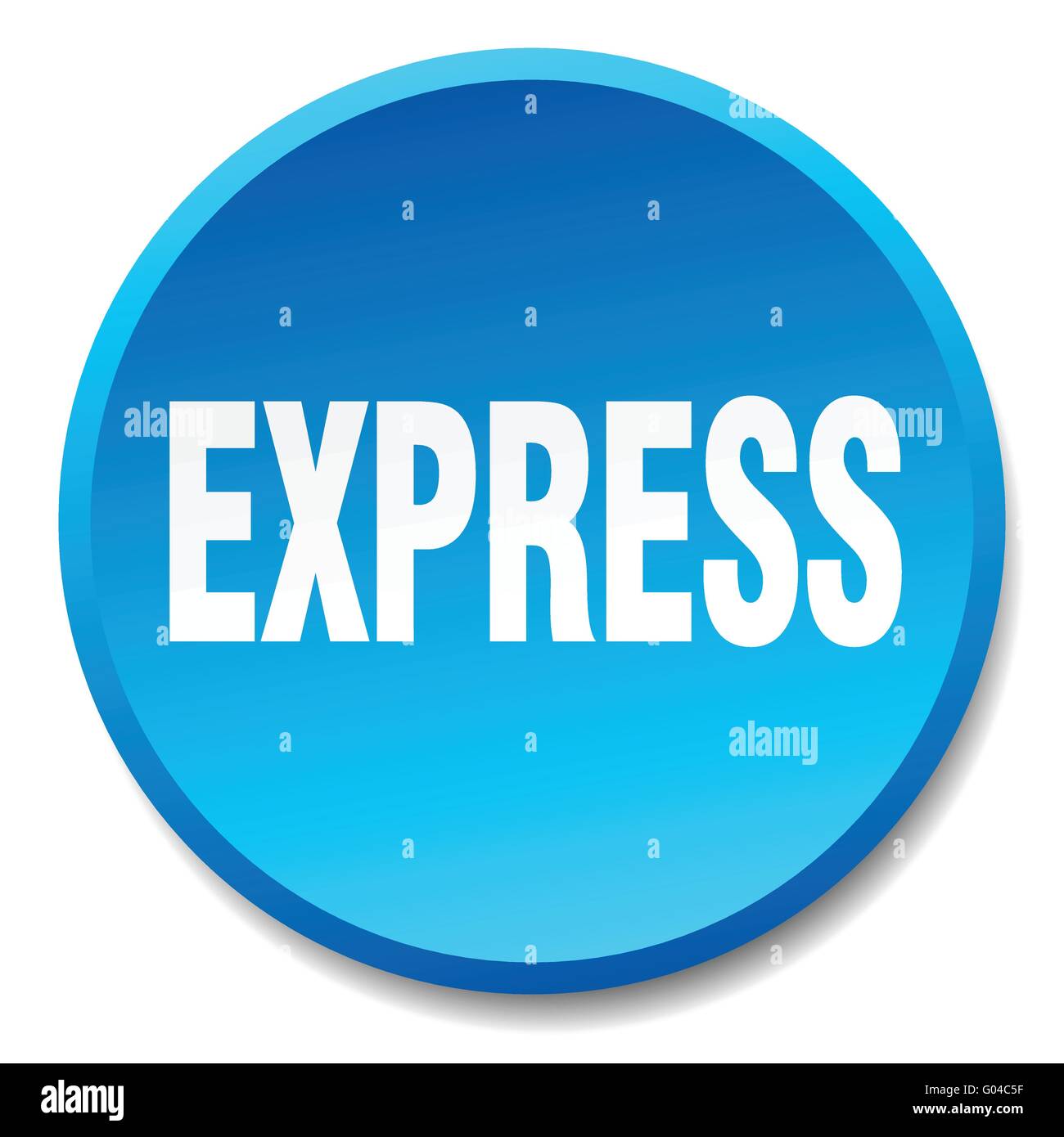 express blue round flat isolated push button Stock Vector Image & Art ...