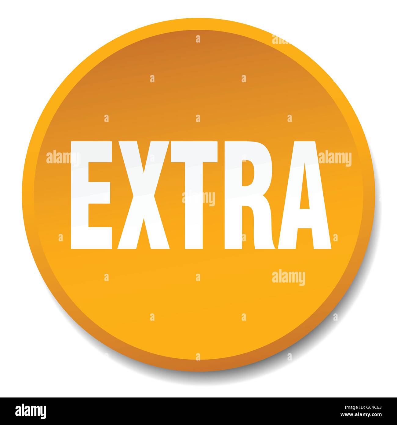 Extra Orange Round Flat Isolated Push Button Stock Vector Image Art
