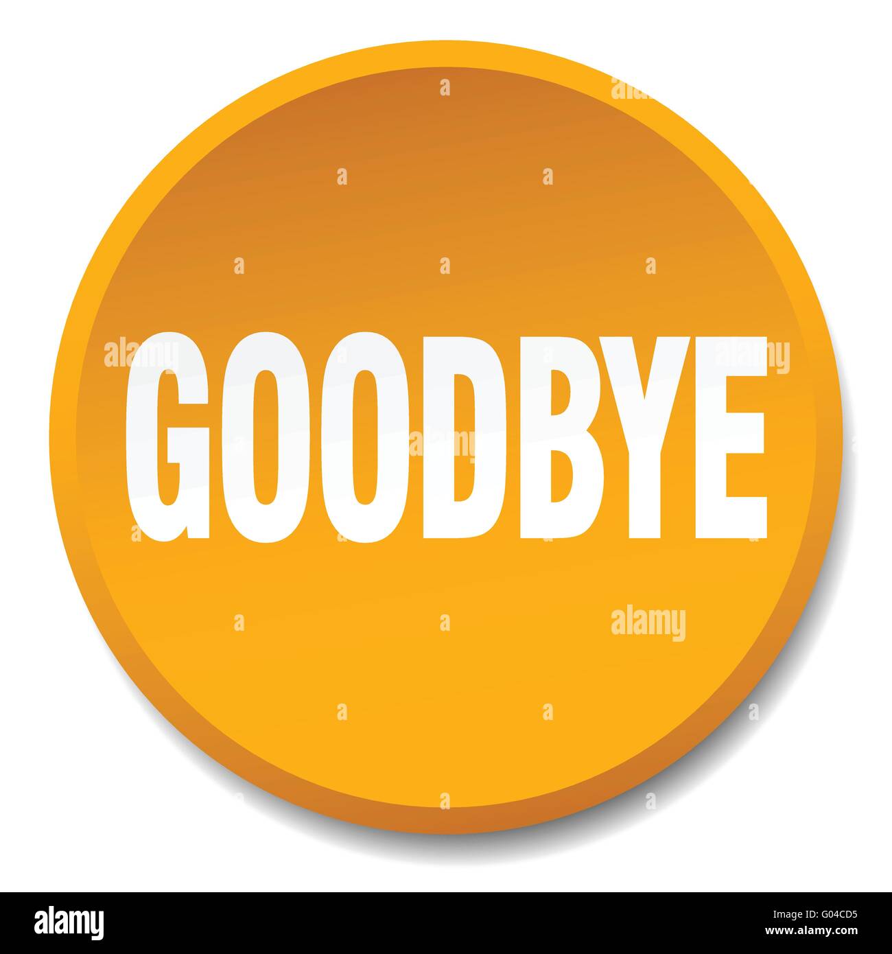 Goodbye Button goodbye orange round flat isolated push button Stock Vector Image & Art ...