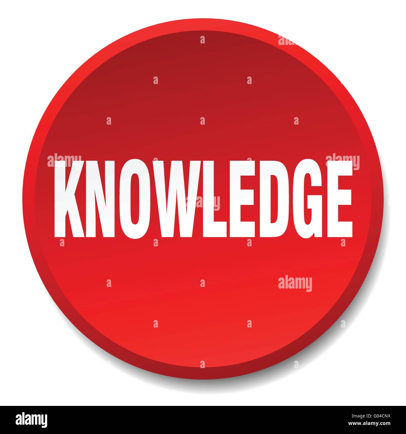 knowledge red round flat isolated push button Stock Vector Image & Art ...