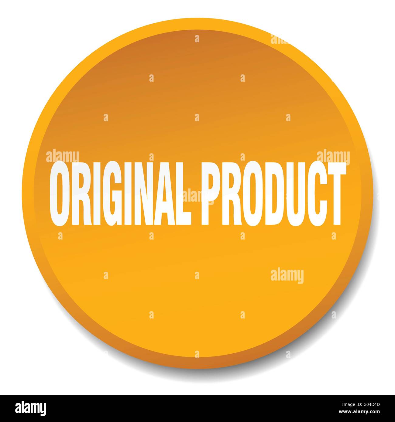 original product orange round flat isolated push button Stock Vector ...