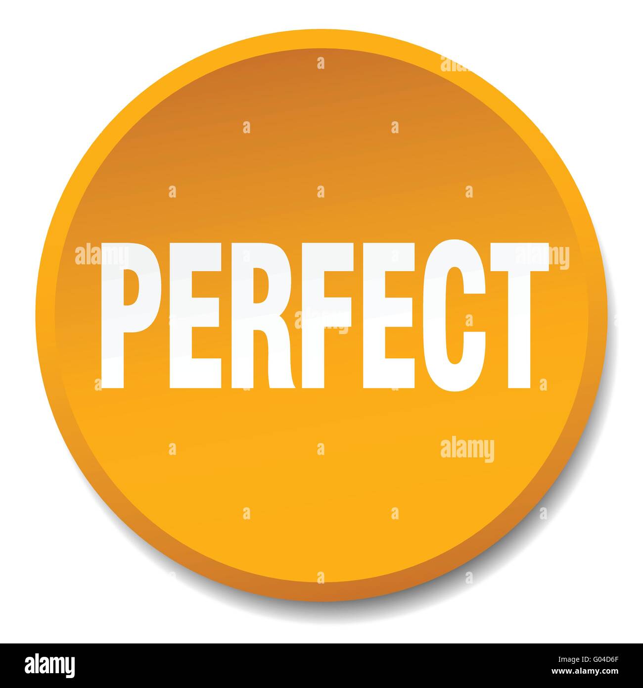 Perfect Orange Round Flat Isolated Push Button Stock Vector Image Art