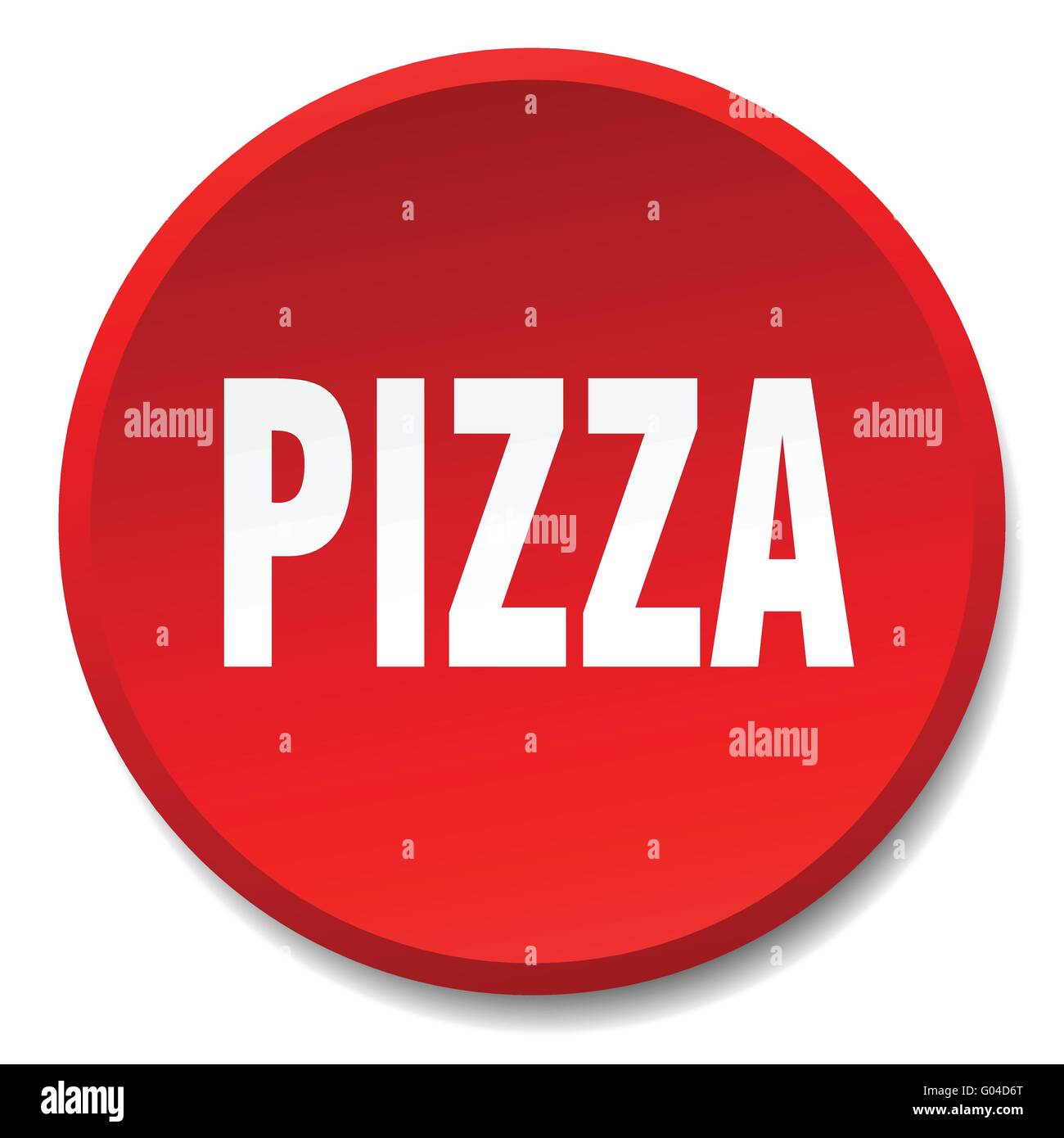 pizza red round flat isolated push button Stock Vector Image & Art - Alamy